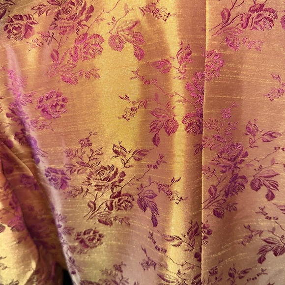 VINTAGE Gold Floral Brocade Jacket and Pants Set - Picture 8 of 10
